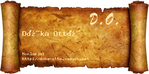 Dóka Ottó névjegykártya